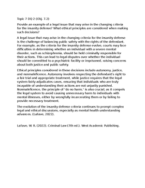 Psy 470 Topic 5 DQ 1 (Obj. 5 - Topic 5 DQ 1 (Obj. 5) Jul 29-31, 2024 ...
