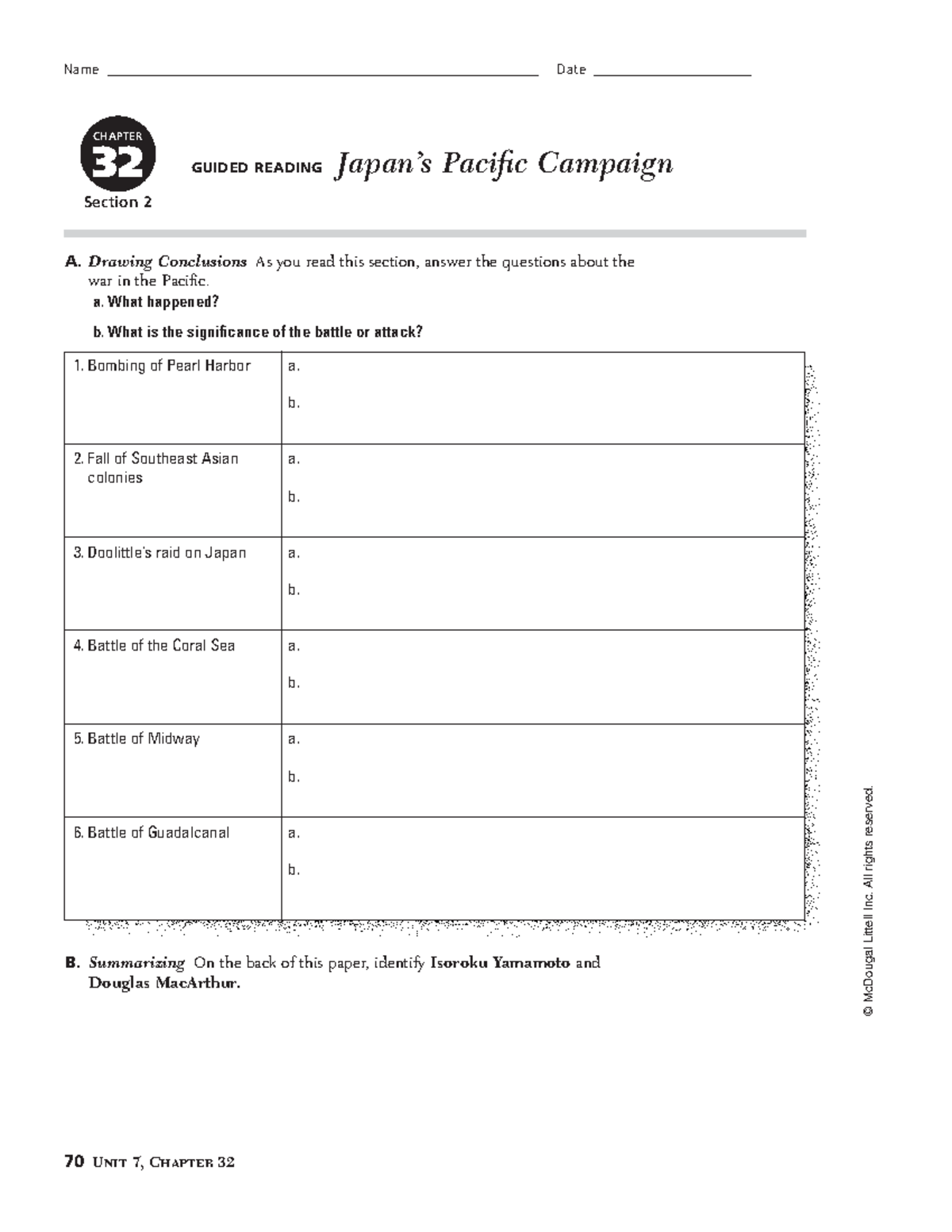 CH32 Sec2 Very gud. © McDougal Littell Inc. All rights reserved. 70