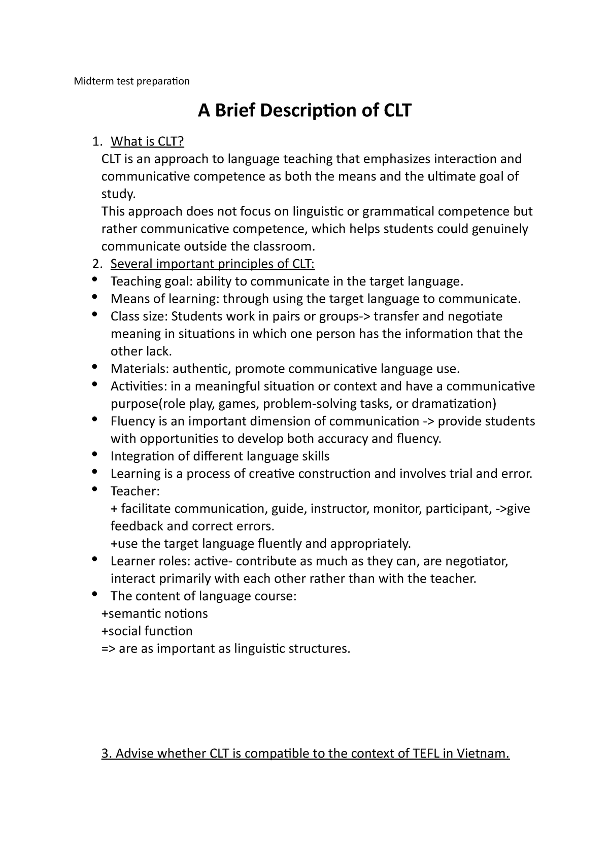 3. Games and Role Plays - Communicative Language Teaching 