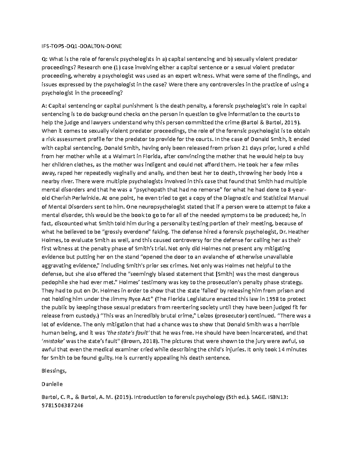 IFS-TOP5-DQ1 - Topic 5 discussion question 1 - perfect score - IFS-TOP5 ...