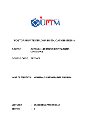 Final Exam Tutorial MGT3393 - TUTORIAL FINAL EXAM PART A CHAPTER 1 The ...