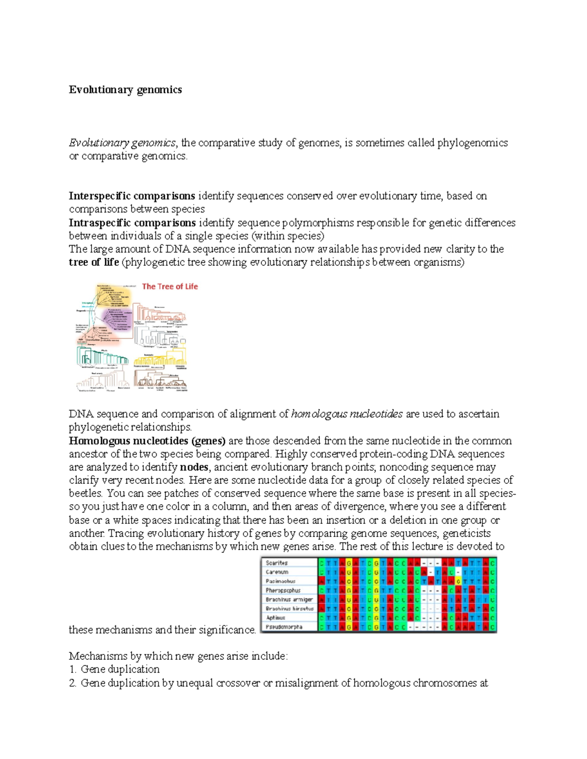 Evolutionary Genomics - Evolutionary Genomics Evolutionary Genomics ...