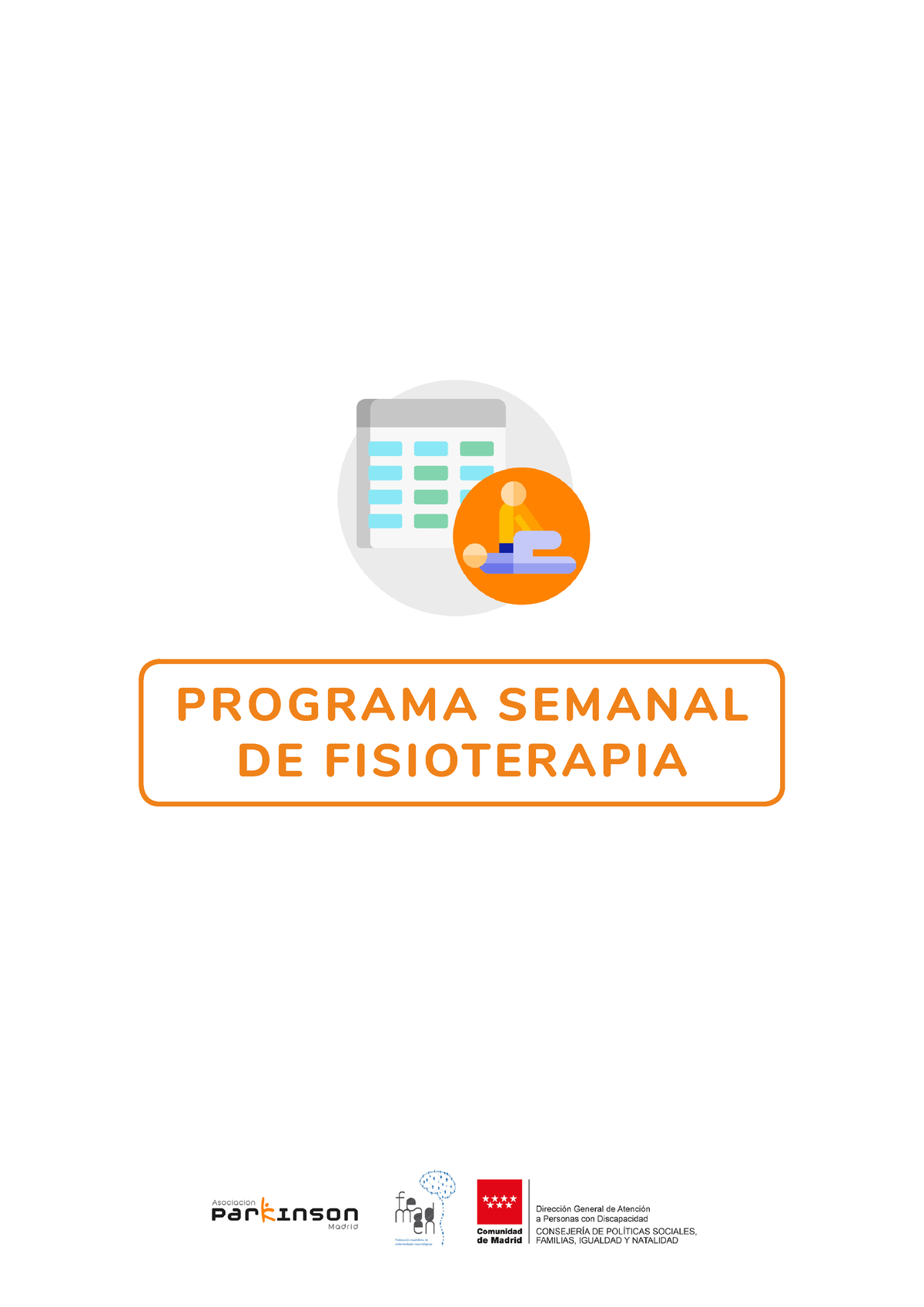 Fisioterapia - Fisiología - PROGRAMA SEMANAL DE FISIOTERAPIA ...