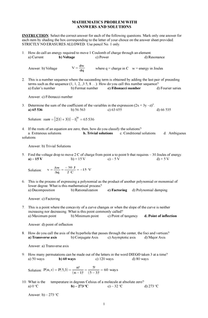 AY 2022 Sem 1 A113 W04 PQ - School Of Engineering A113 – Mathematics ...