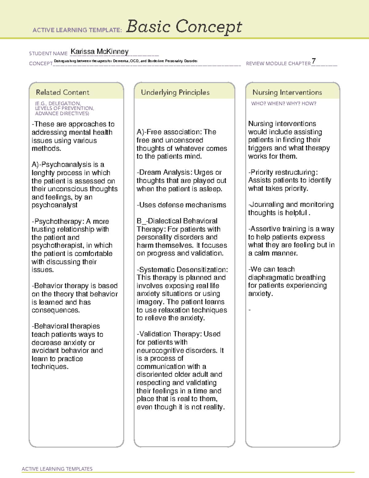 BCM Assessment B 1 New - Concept Maps - ACTIVE LEARNING TEMPLATES Basic ...