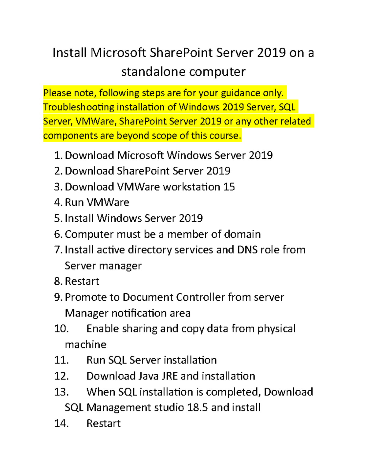 Install+Microsoft+Share Point+Server+2019 +on+a+standalone+computer ...
