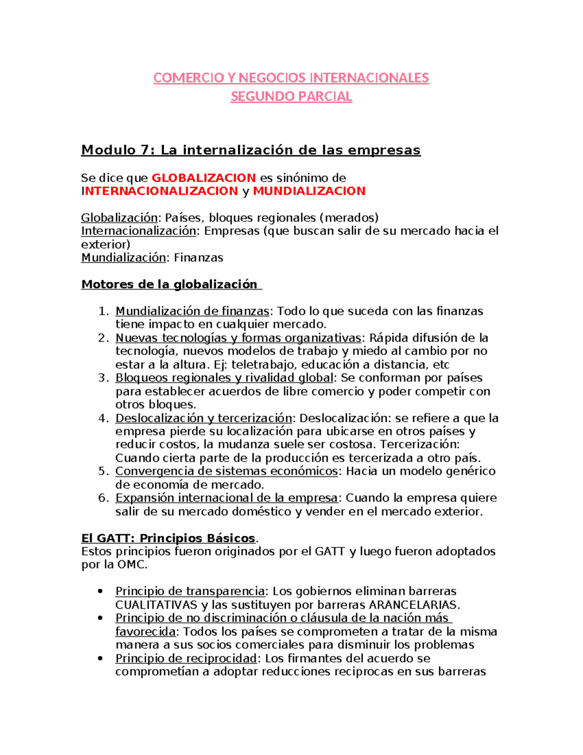 COM Y NEG Internacionales II - COMERCIO Y NEGOCIOS INTERNACIONALES ...