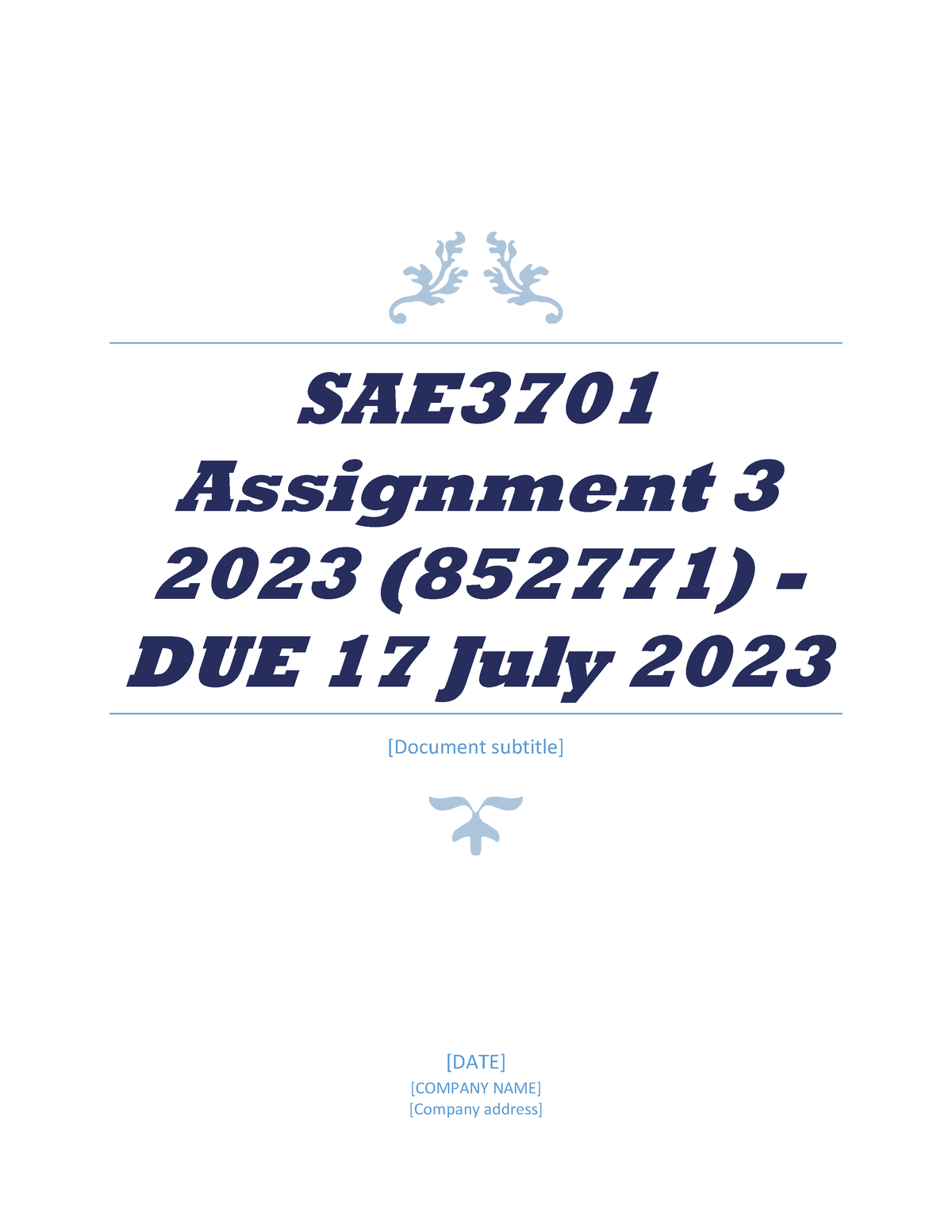 sae assignment 3 2023