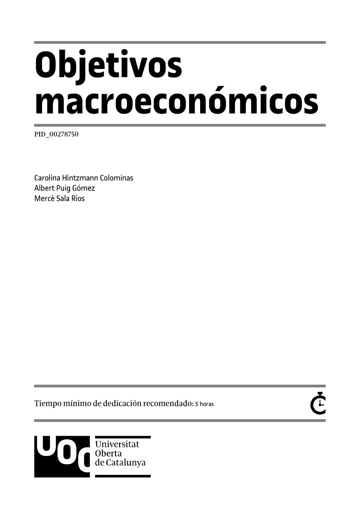 3. Obetivos Macroeconómicos - Objetivos Macroeconómicos PID_ Carolina ...