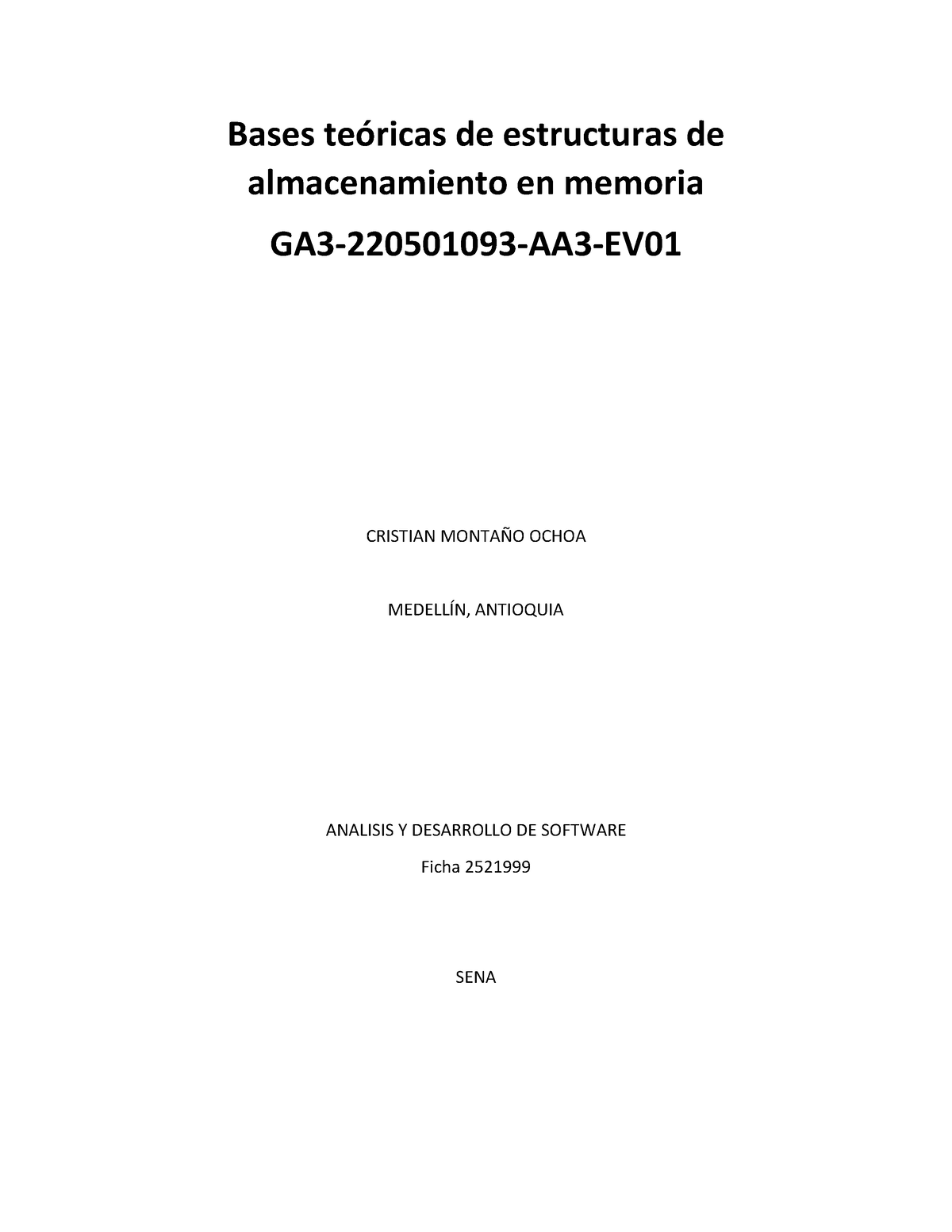 Bases Te Ricas De Estructuras De Almacenamiento En Memoria Bases