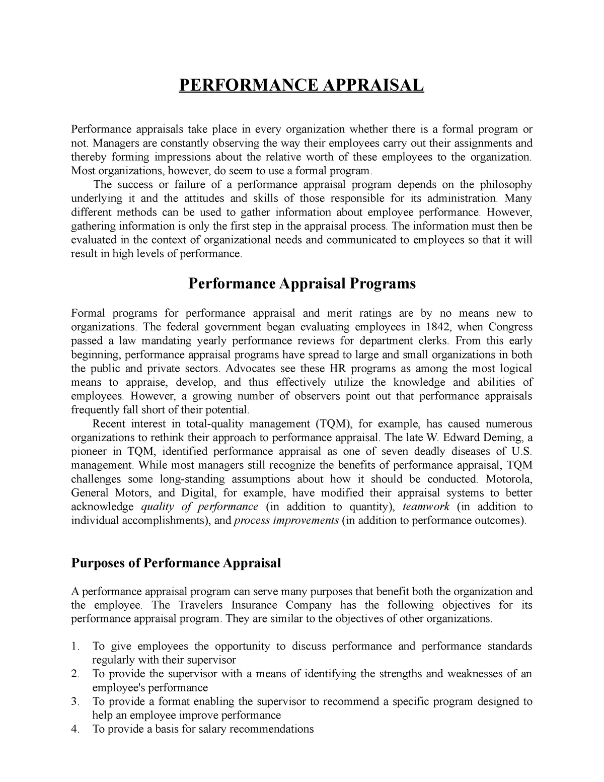 performance appraisal dissertation pdf