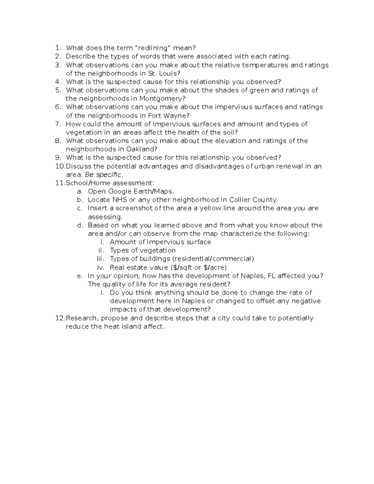The lines that shape our cities and community assessment - What does ...
