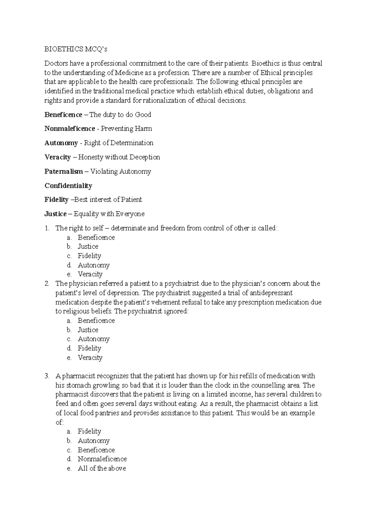 bioethics-dph-2119-bioethics-mcq-s-doctors-have-a-professional