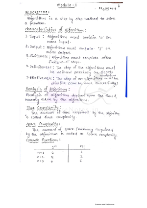 Design And Analysis Of Algorithm notes part 2 - Studocu
