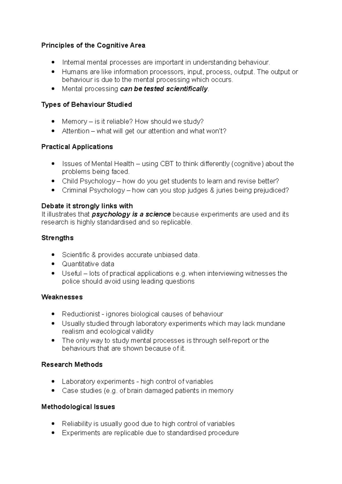 Principle of Cognitive - Principles of the Cognitive Area Internal ...