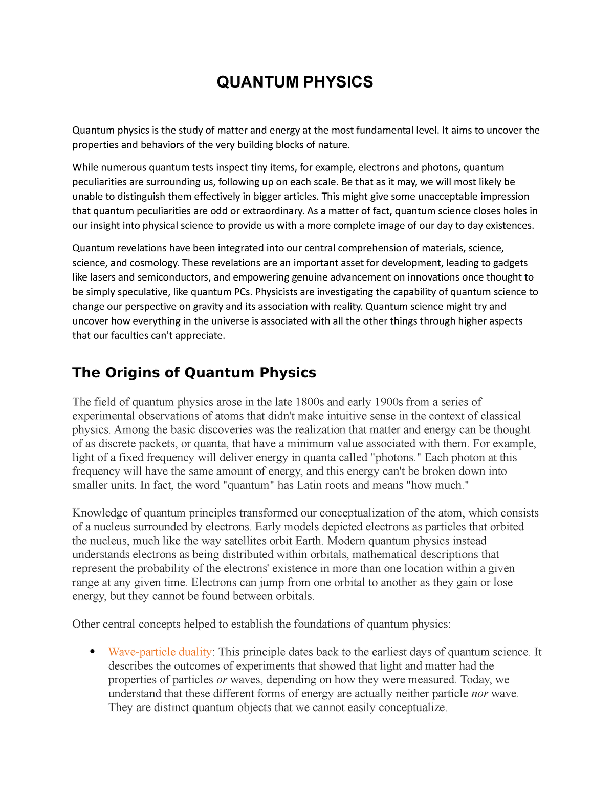 quantum physics thesis topics