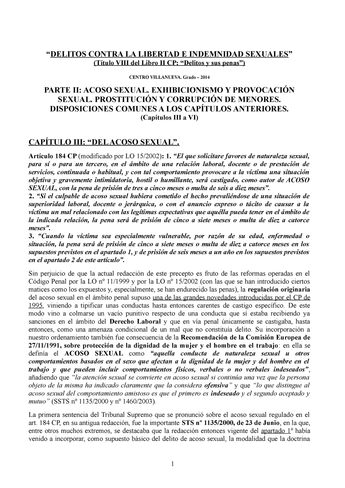 Delitos Lib E Indemnidad Sexuales 2 “delitos Contra La Libertad E Indemnidad Sexuales” Título 0910