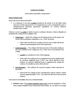 Contracts Reading Notes - 8/21 (1-17) Contract 1. An agreement between ...