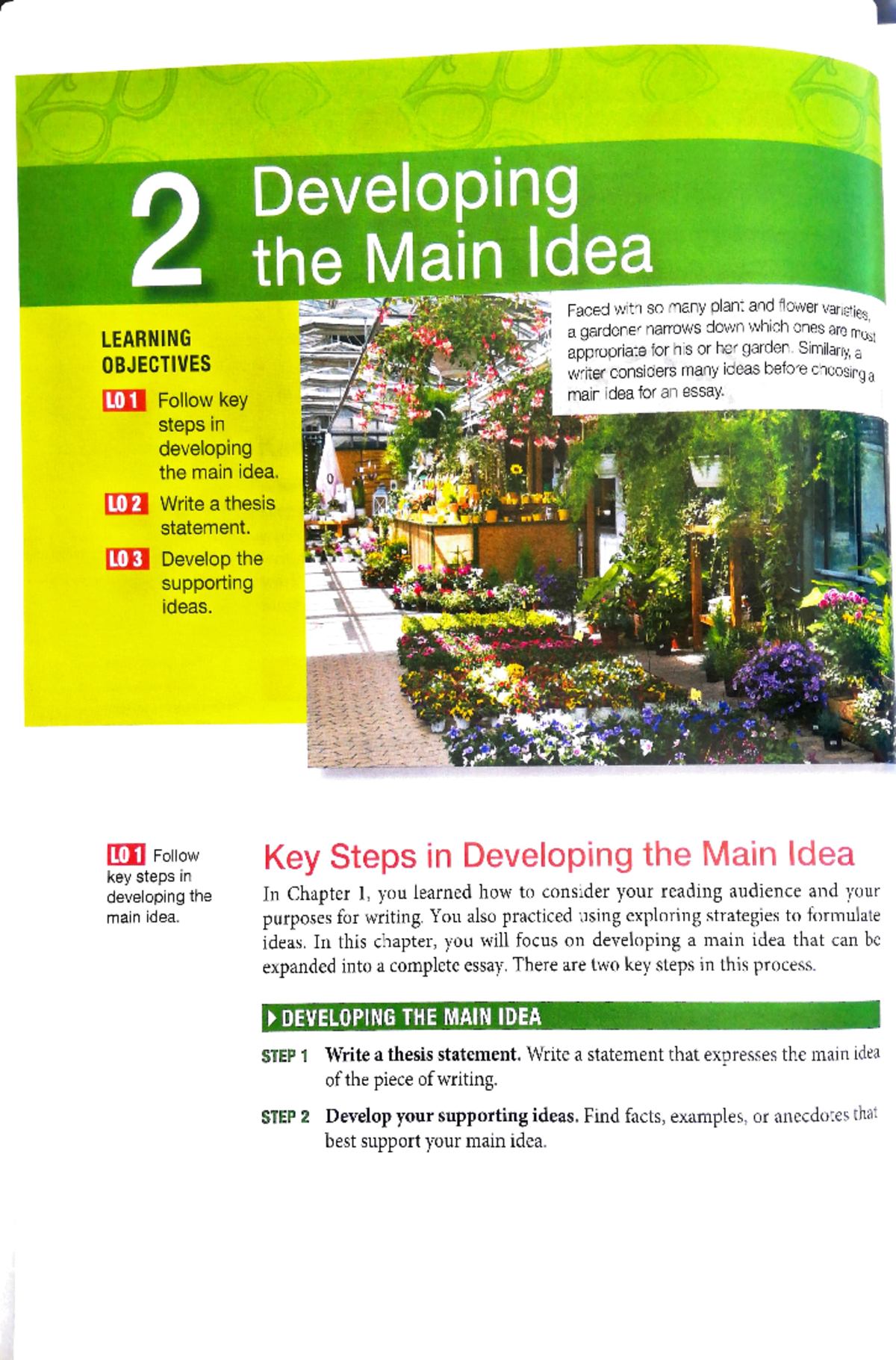 EAP CH2 Developing THE MAIN IDEA - 2 Developing the Main ldea Faced ...