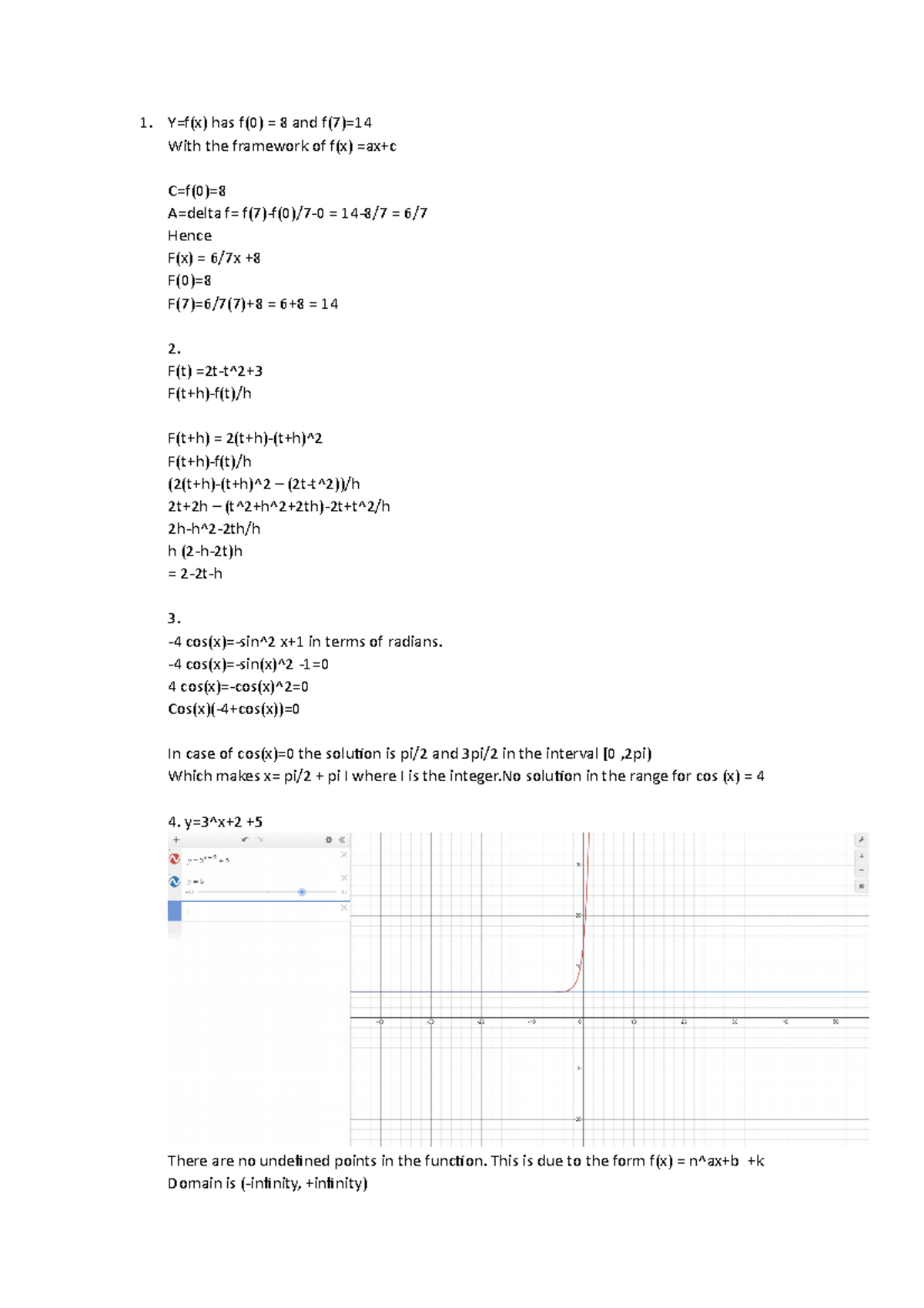 assignment f(x)