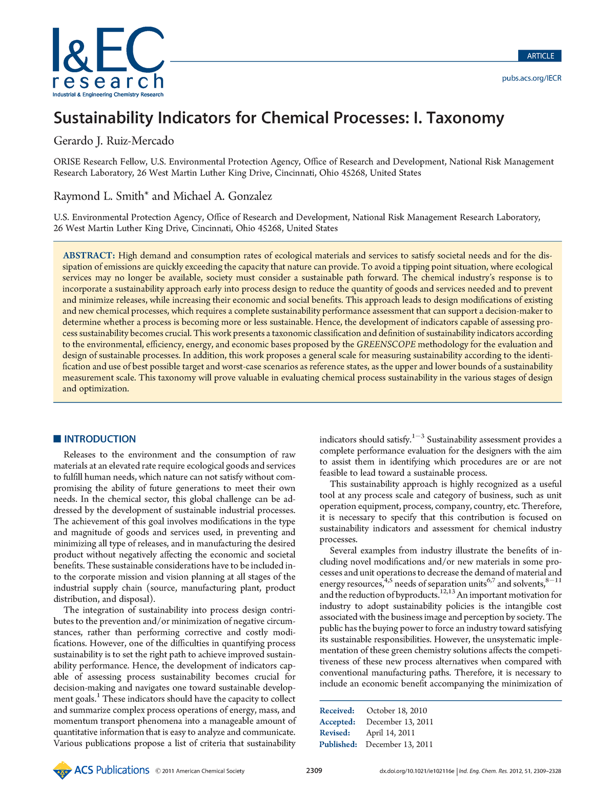 Sustainability Metrics Greenscope Method Taxonomy - Published: December ...