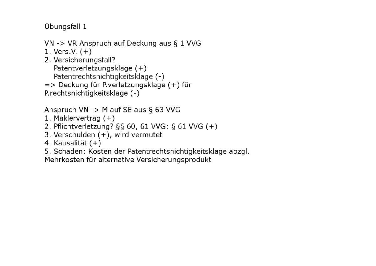 Versicherungsrecht 2 Studocu