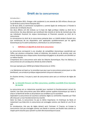 TD Droit DE LA Concurrence - TD DROIT DE LA CONCURRENCE Séance TD1 ...