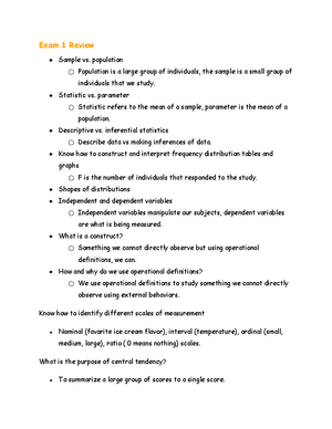 Chapter 1 - Intro to Statistics - Chapter 1 – Introduction to ...