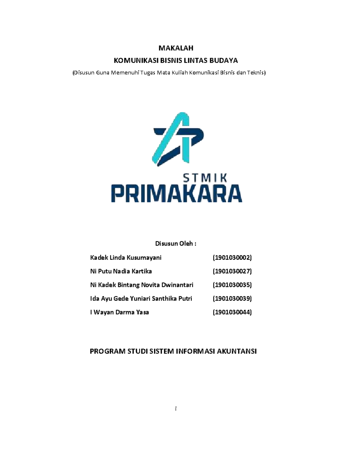 Komunikasi Bisnis Lintas Budaya - I MAKALAH KOMUNIKASI BISNIS LINTAS ...