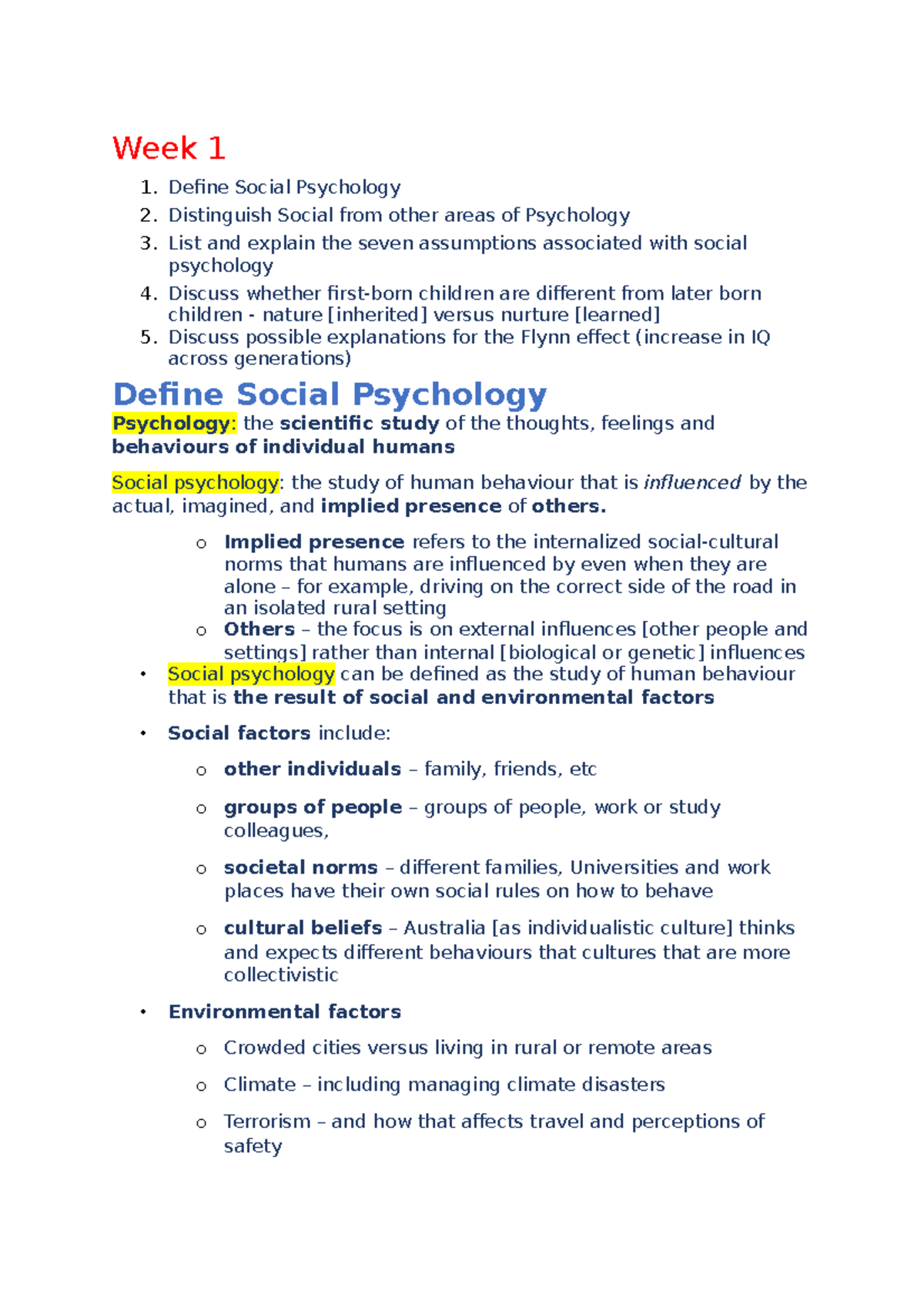 Practical Knowledge Assessment Task 1 - Summary of Week 1 to 6 ...