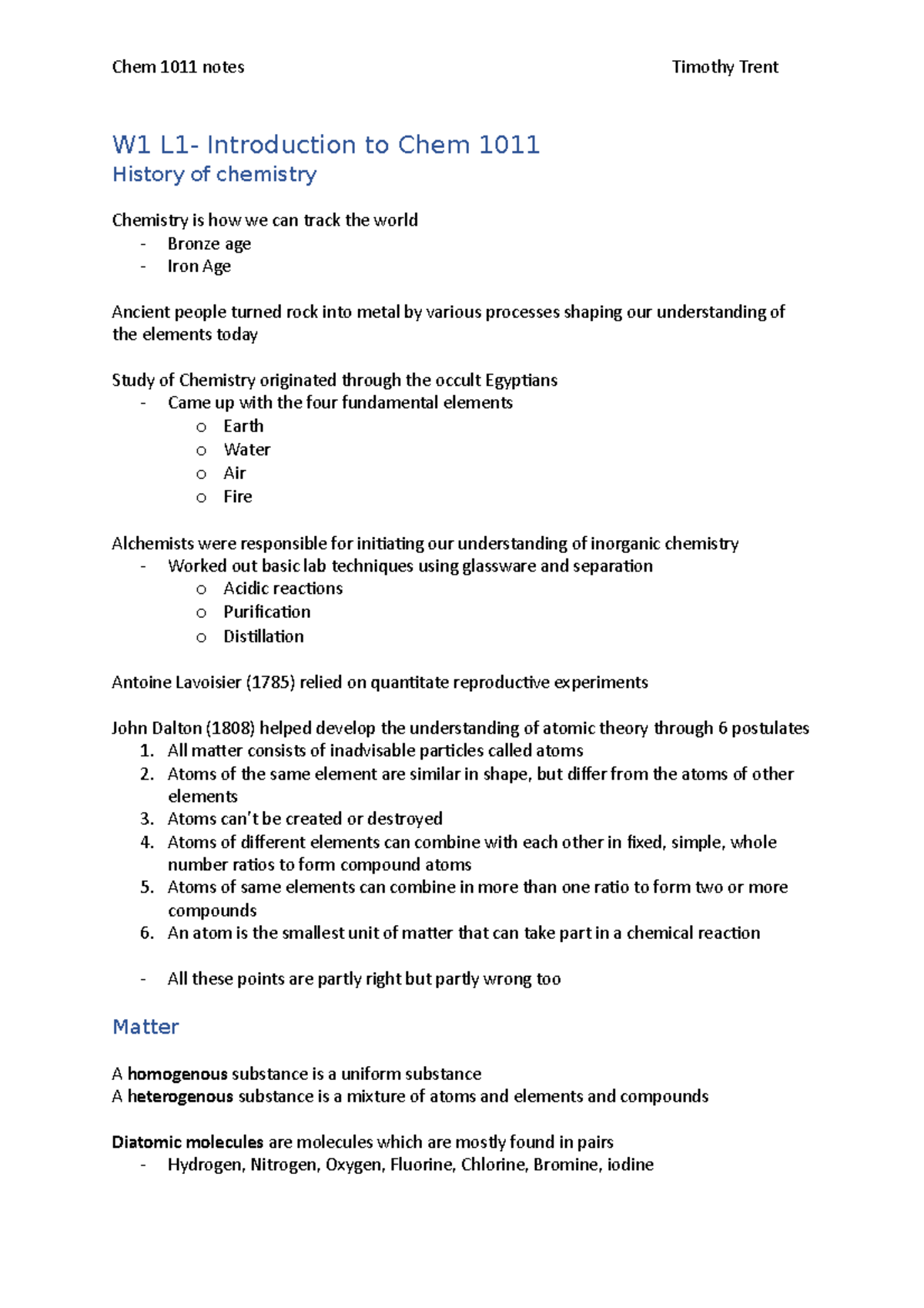 CHEM 1011 notes - CHEM1011 - USyd - Studocu