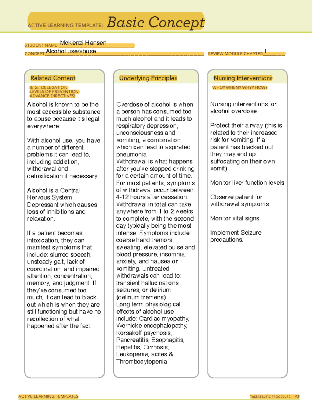 Basic Concept 5 - ACTIVE LEARNING TEMPLATES THERAPEUTIC PROCEDURE A ...