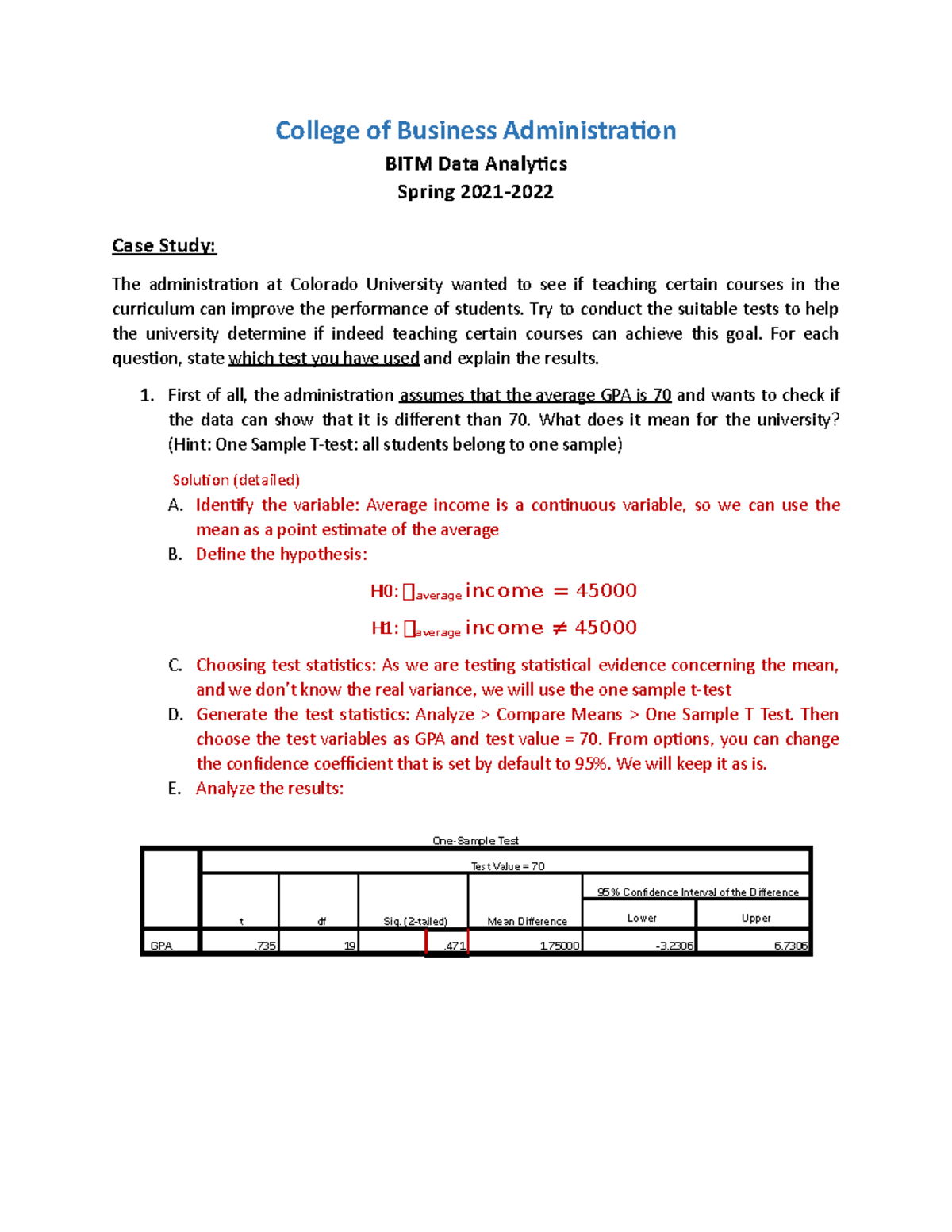 spss homework answers