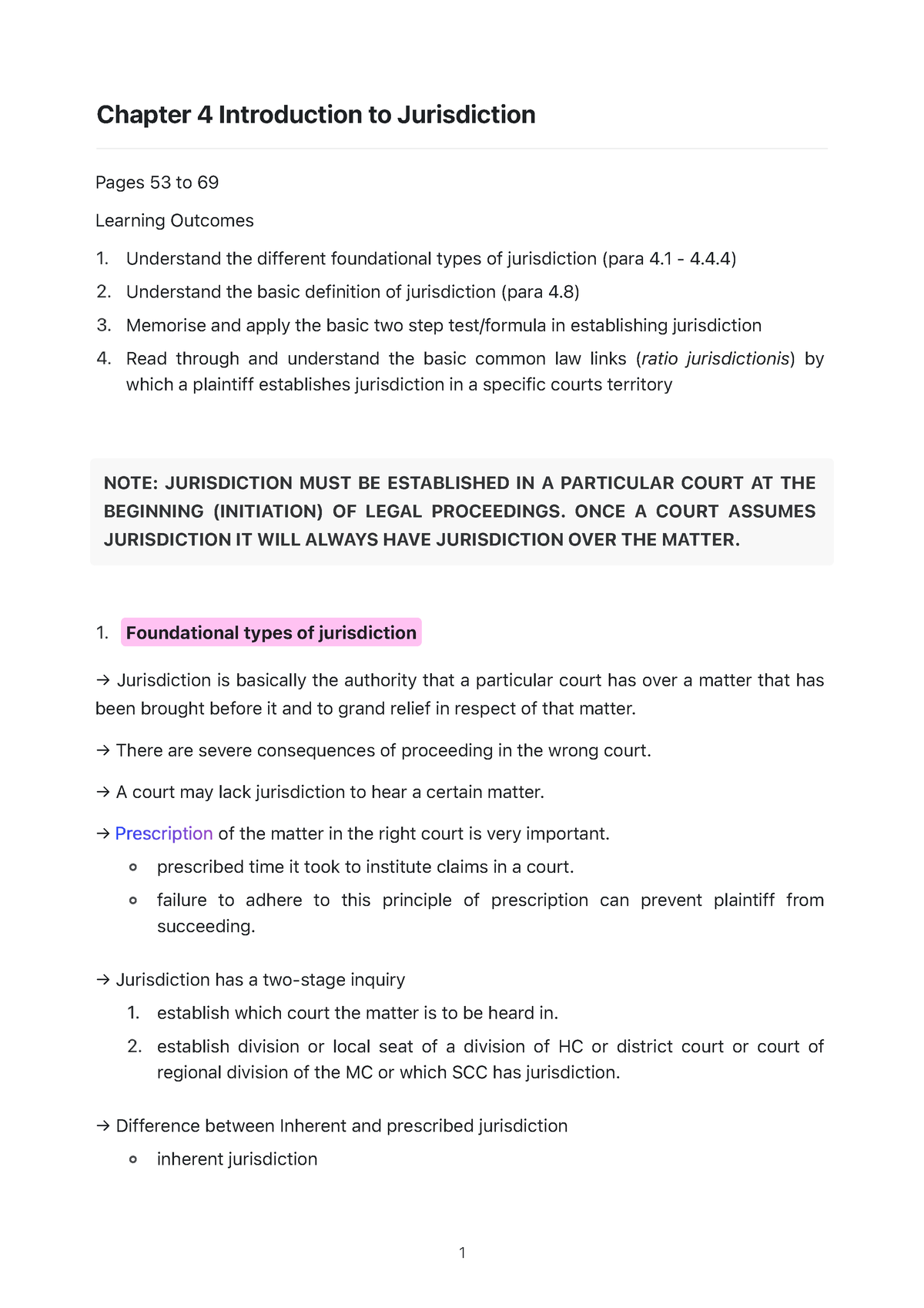 introduction to jurisdiction essay