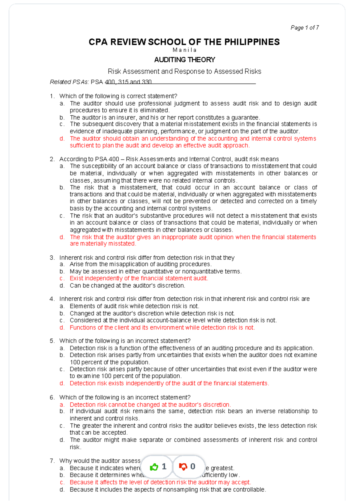 At-5909-risk-assessment compress - Page 1 of 7 CPA REVIEW SCHOOL OF THE ...