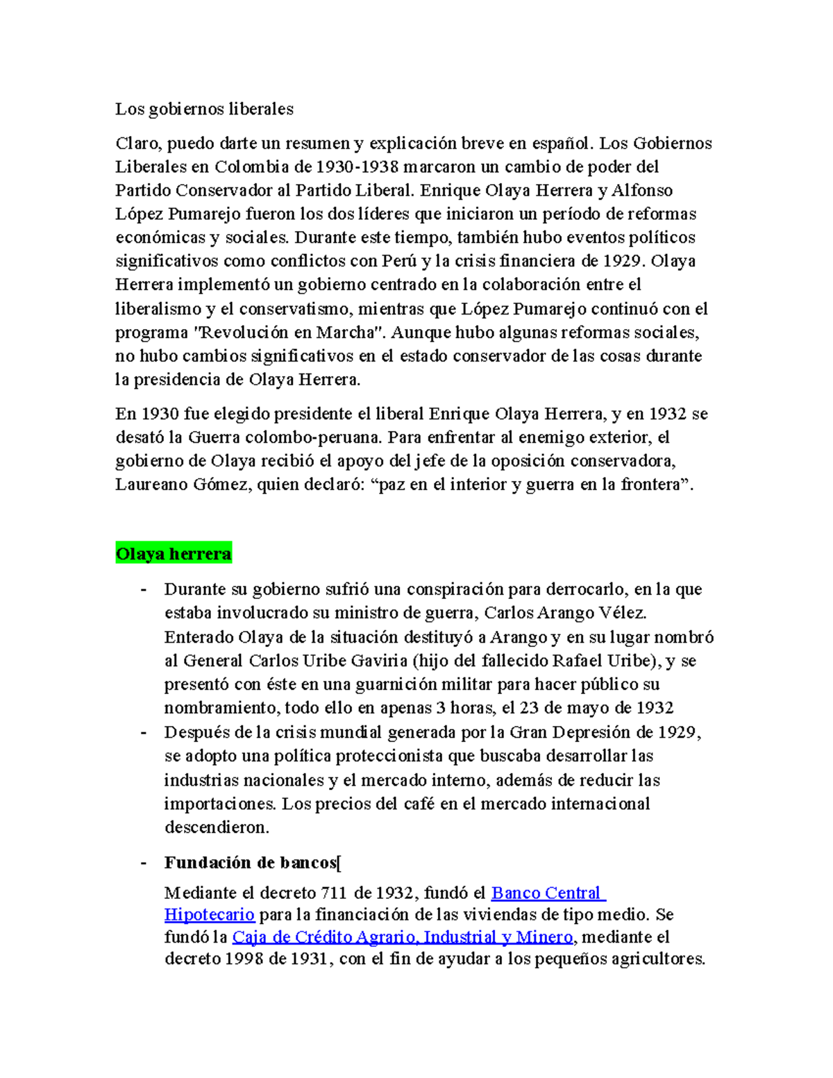 Los gobiernos liberales Los gobiernos liberales Claro, puedo darte un