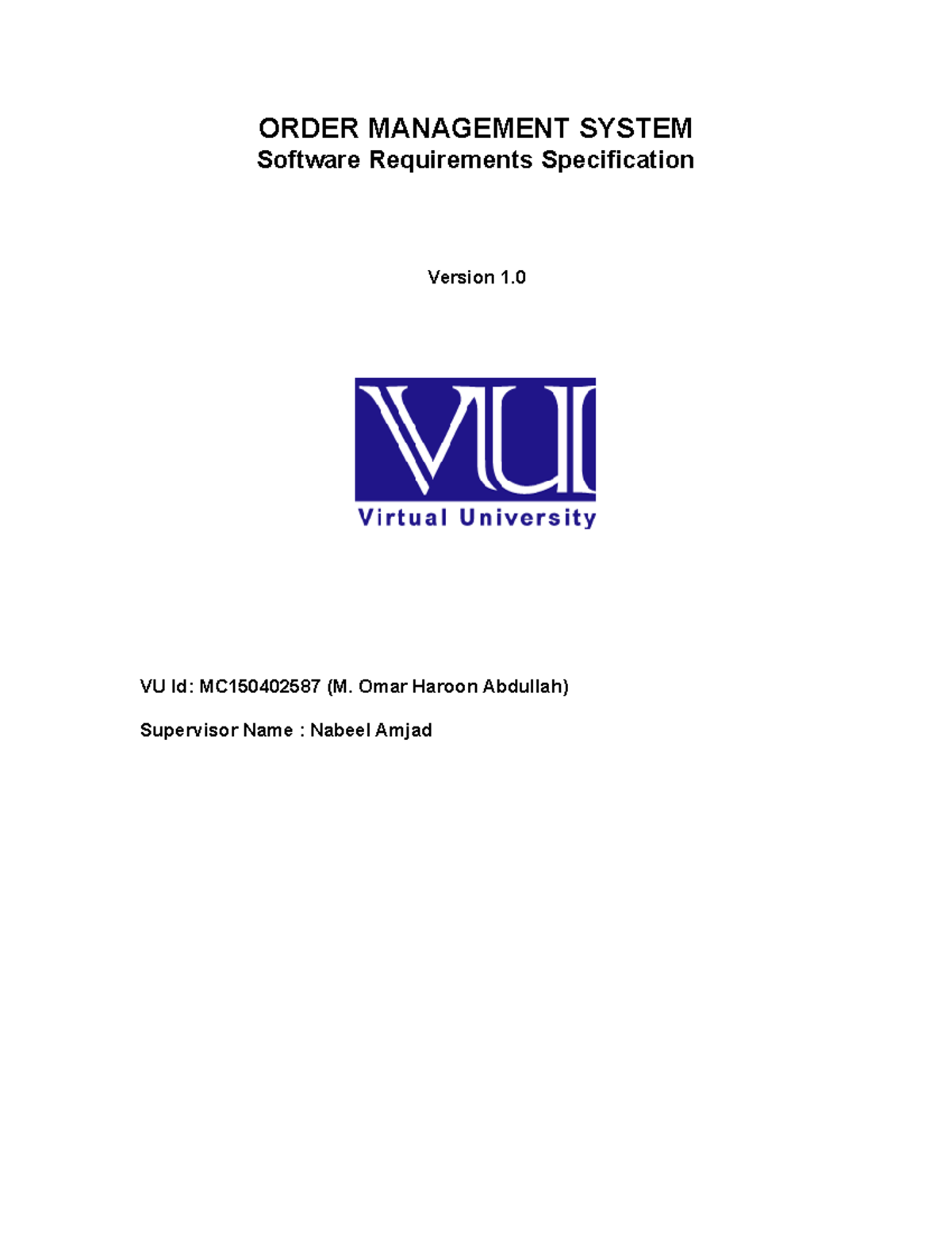Order Management System Software Require - ORDER MANAGEMENT SYSTEM ...