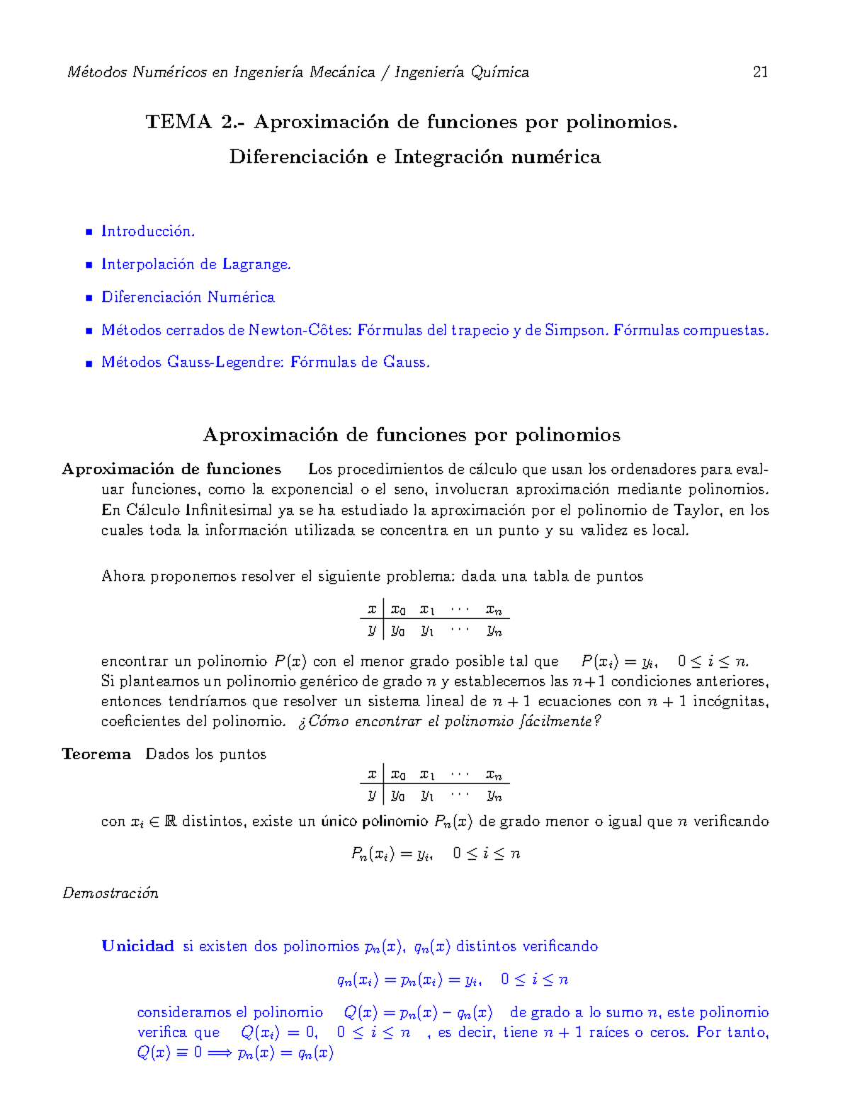 Teoria Numerico 2 - Apuntes 3 - M´etodos Num´ericos En Ingenier´ıa Mec ...