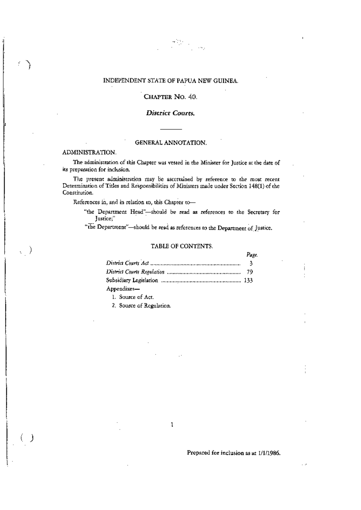 District Courts Act - ) ) ) INDEPENDENT STATE OF PAPUA NEW GUINEA ...