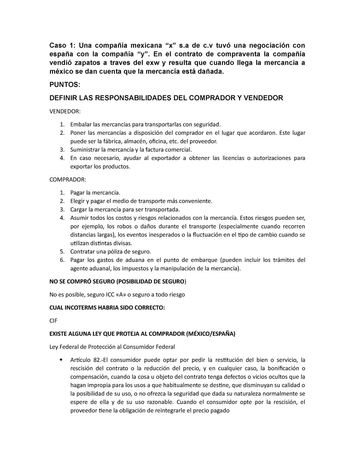Caso Practico Incoterms Docx Document 8308