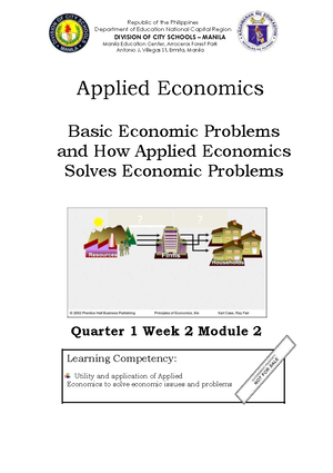 Lesson 1. Economics As A Social And Applied Science - ECONOMICS- Is A ...