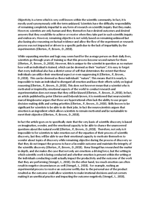 NS chapter 3 - Lecture notes - Objectivity in Science Thus far, you ...