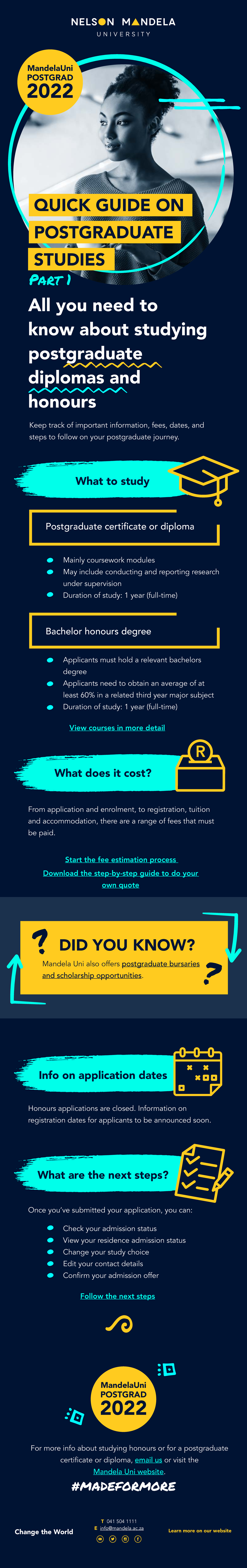 Quick guide to postgrad studies Part 1 - For more info about studying ...