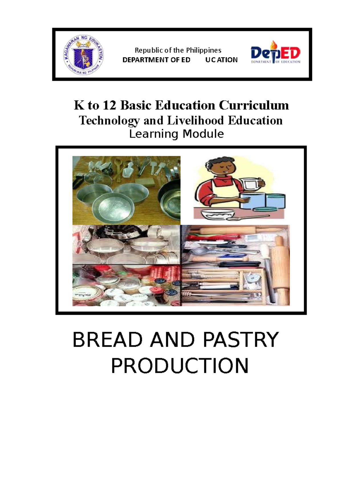 Bread and pastry MO1 use for TLE MAJOR of education student K to 12