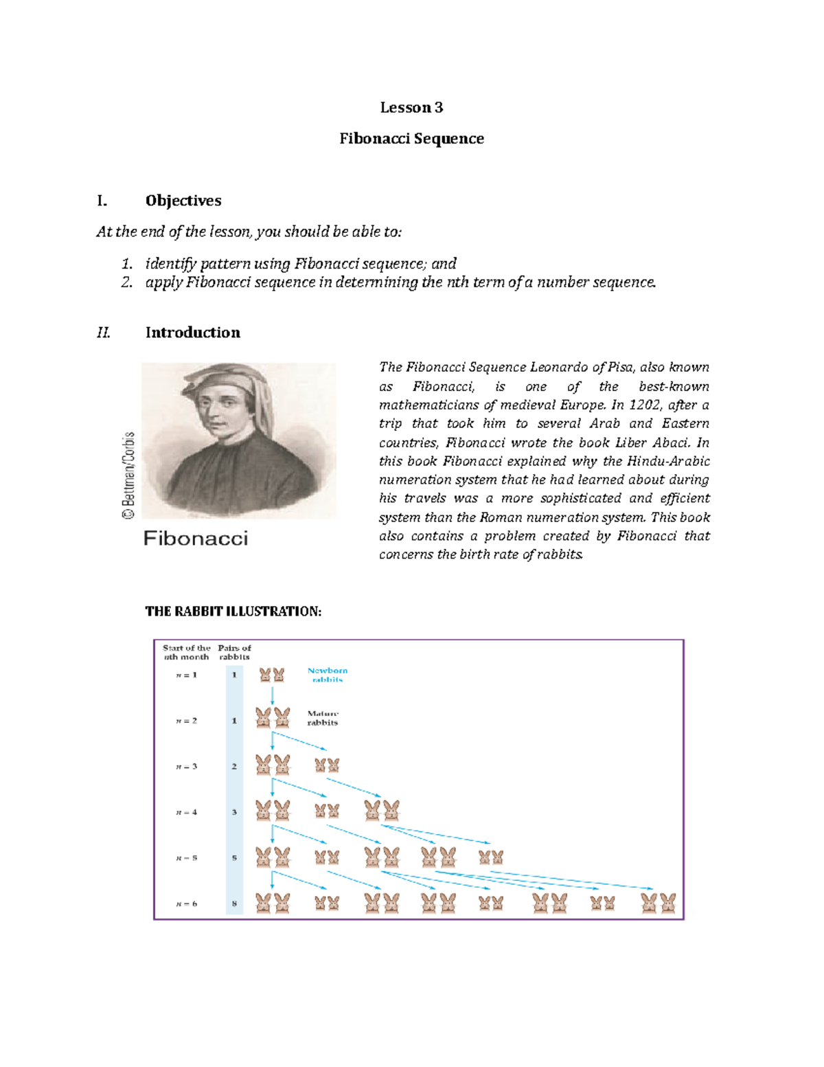 Module-1-Lesson-3 - Lecture notes 1 - Lesson 3 Fibonacci Sequence I ...