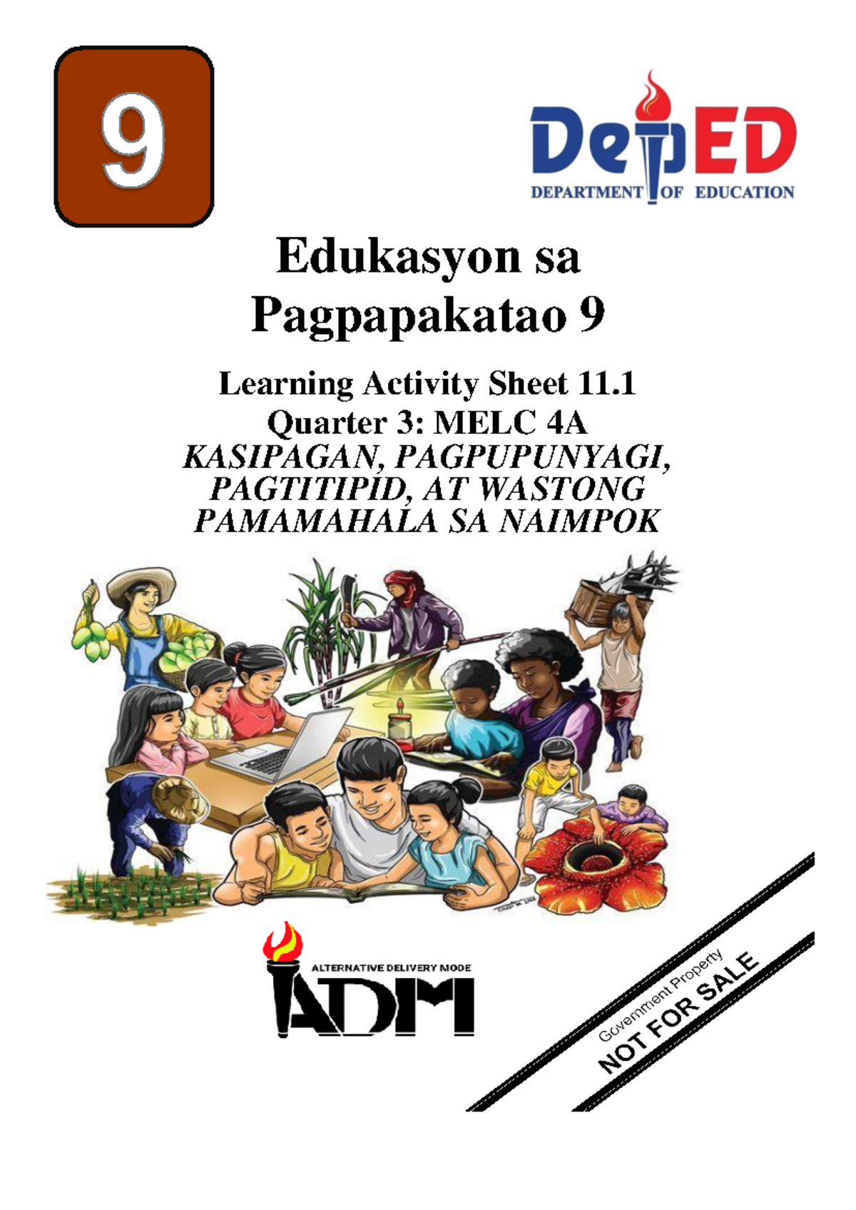 Esp 9 11 Module In Esp 9 Quarter 3 Week 11 Edukasyon Sa Pagpapakatao 9 Learning Activity 5519