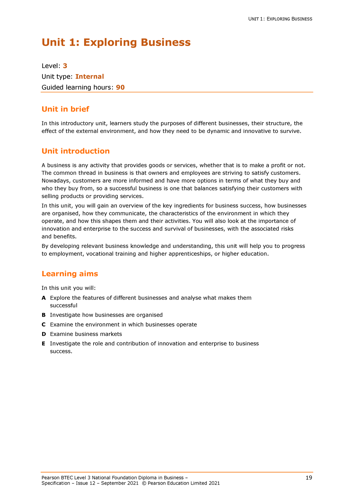 Specification - Pearson BTEC Level 3 National Foundation Diploma In ...