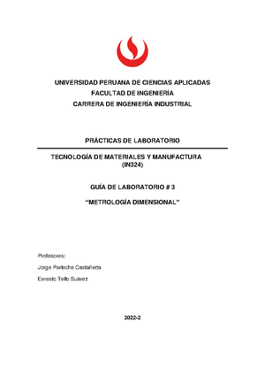 Examen Parcial IN324 2022 2 - TECNOLOGIA DE MATERIALES Y MANUFACTURA ...