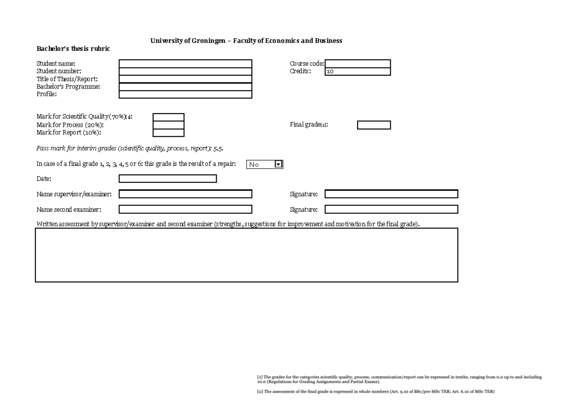 bachelor thesis fom