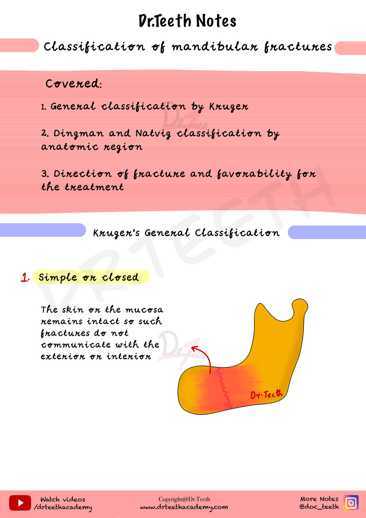 mandible fracture classification